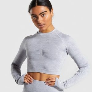 NWOT Gymshark Camo Seamless Long Sleeve Crop Top